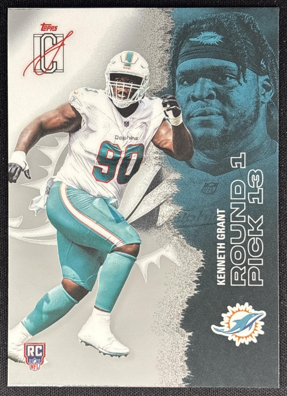 Kenneth Grant 2025 Topps Signature Class Chrome Rookie Dolphins Sports Trading Cards