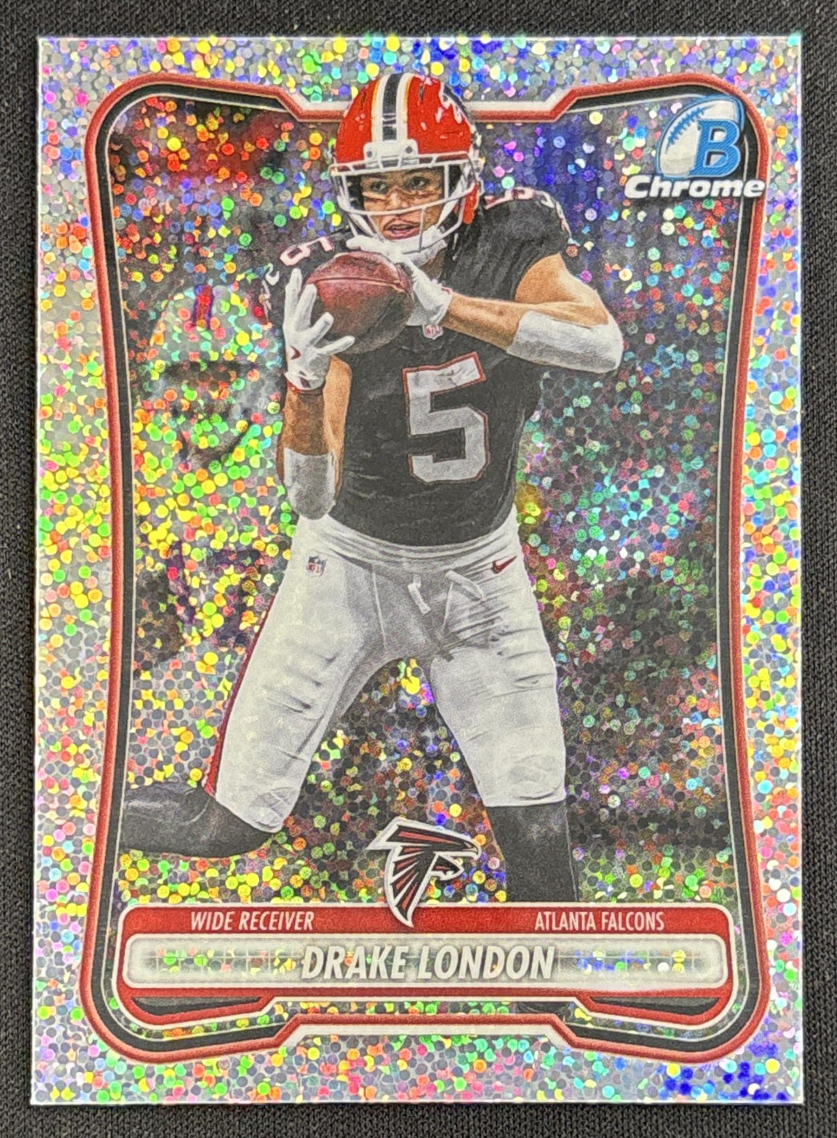 Drake London 2026 Bowman Chrome NFL Speckle Refractor Falcons