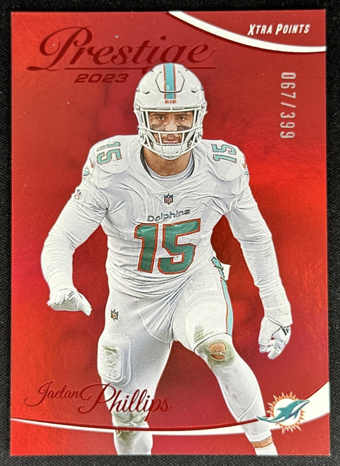 Jaelan Phillips 2023 Panini Prestige Xtra Points Premium Red /399 Dolphins