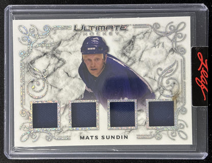 Mats Sundin 2023 Ultimate Hockey Quad Patch /4 Sports Trading Card