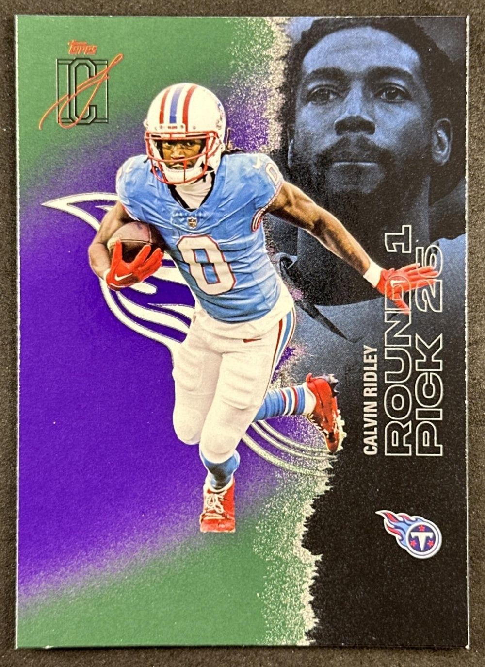 Calvin Ridley 2025 Topps Signature Class Veteran Green & Purple Foil Titans