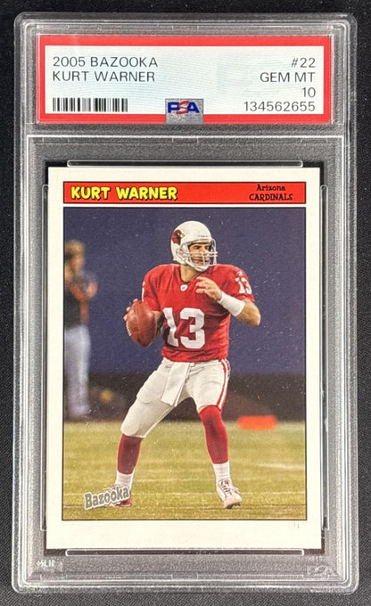 Kurt Warner 2005 Topps Bazooka PSA 10 Cardinals 134562655 Sports Trading Cards