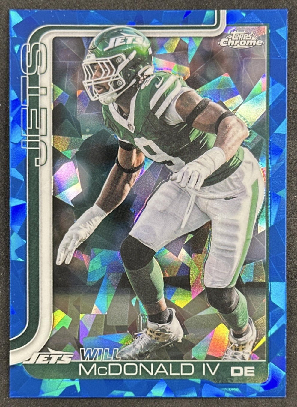 Will McDonald IV 2025 Topps Chrome Sapphire Jets front