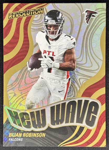 Bijan Robinson 2025 Panini Revolution New Wave Falcons Sports Trading Cards