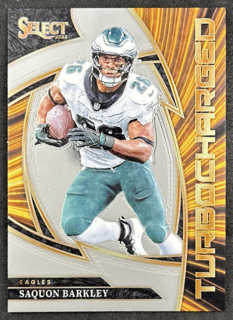 Saquon Barkley 2025 Panini Select Turbocharged Eagles Front