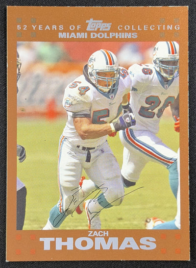 Zach Thomas 2007 Topps Copper /2007 Dolphins Miami Dolphins Default Title Sports Trading Card