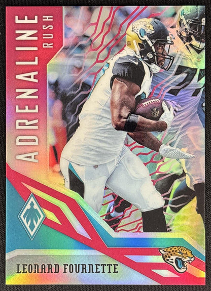 Leonard Fournette 2018 Panini Phoenix Adrenaline Rush Pink /199 Jaguars front