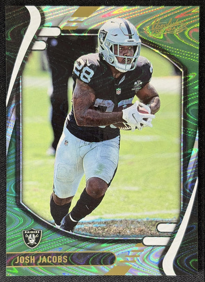 Josh Jacobs 2021 Panini Absolute Green Waves /50 Raiders