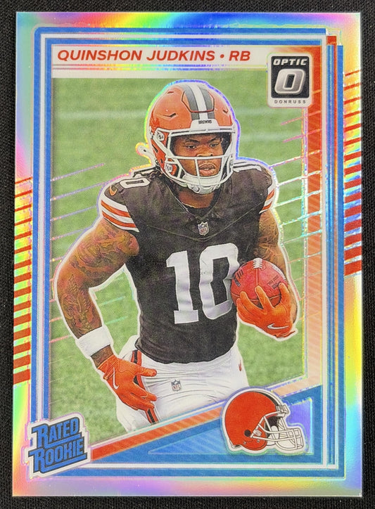 Quinshon Judkins 2025 Panini Donruss Optic Rated Rookie Holo Prizm Browns