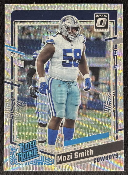 Mazi Smith 2023 Panini Donruss Optic Wave Prizm /300 Cowboys front