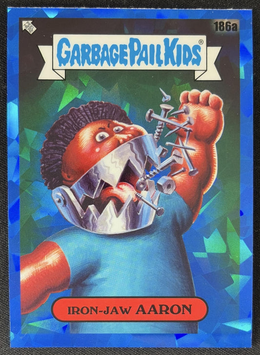 Iron-Jaw Aaron 2022 Topps Garbage Pail Kids Sapphire Sports Trading Card
