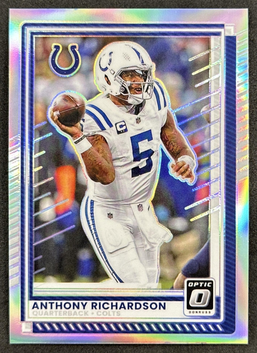 Anthony Richardson 2025 Panini Donruss Optic Holo Prizm Colts Front