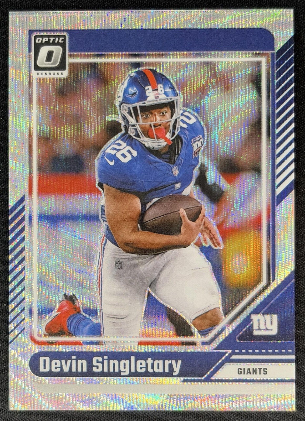 Devin Singletary 2024 Panini Donruss Optic Wave /300 Giants