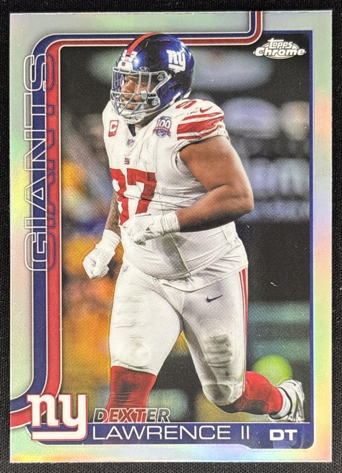 Dexter Lawrence II 2025 Topps Chrome Refractor Giants Default Title Sports Trading Cards