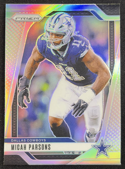 Micah Parsons 2024 Panini Prizm Silver Cowboys Sports Trading Card
