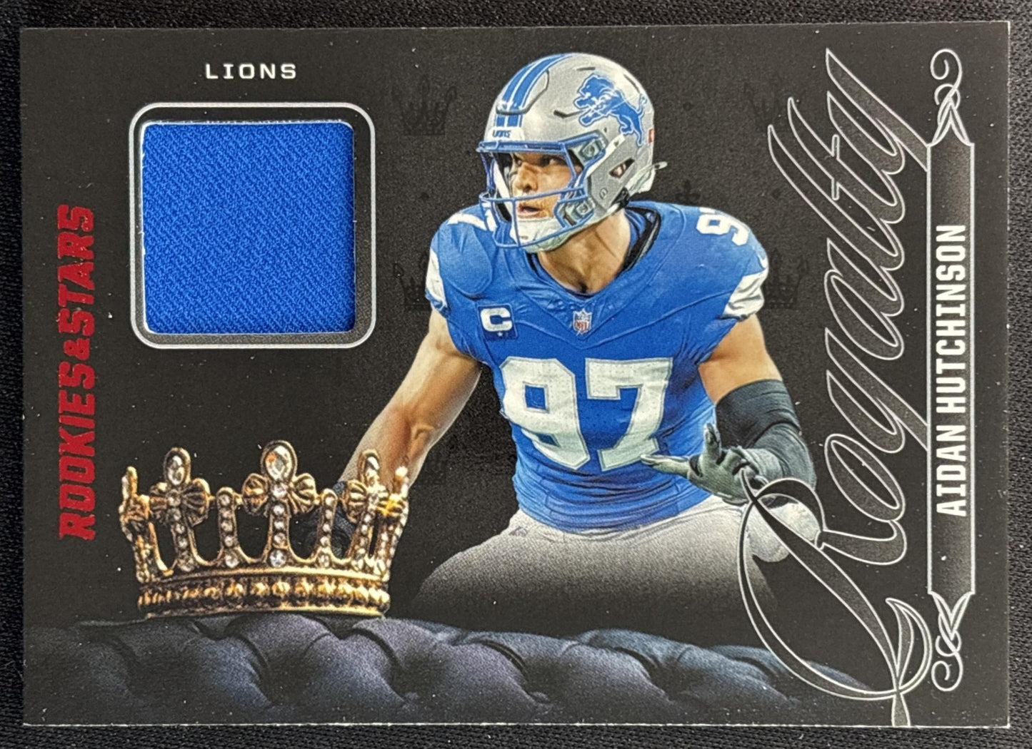 Aidan Hutchinson 2025 Panini Rookies & Stars Royalty Lions front