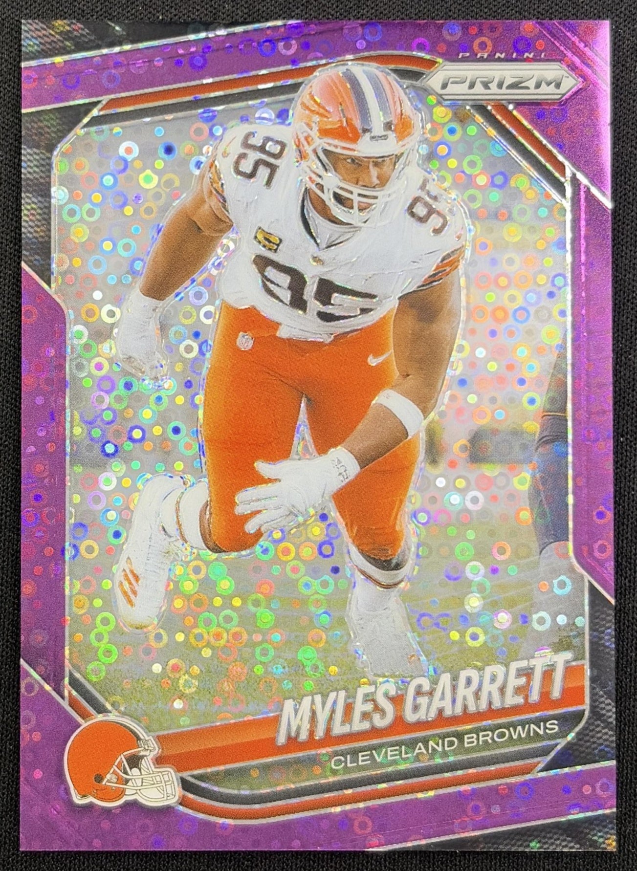 Myles Garrett 2025 Panini Prizm No Huddle Purple /75 Browns