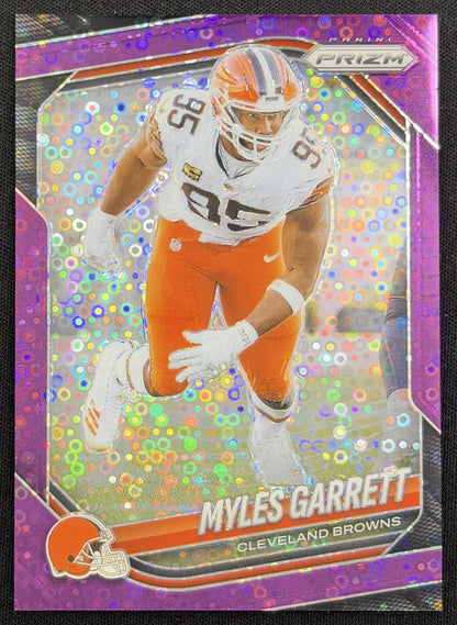 Myles Garrett 2025 Panini Prizm No Huddle Purple /75 Browns