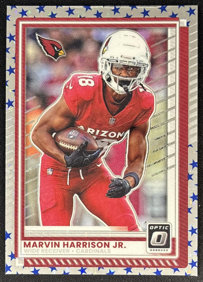 Marvin Harrison Jr. 2025 Panini Donruss Optic Stars Prizm Cardinals front