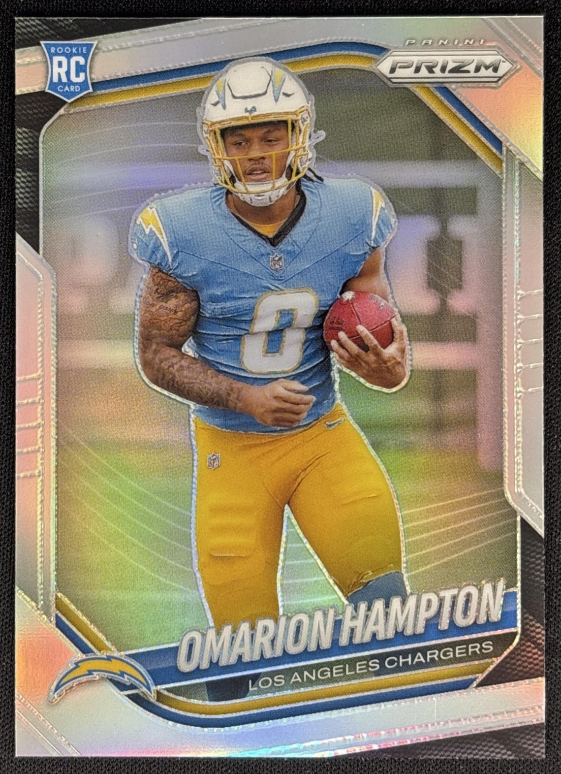 Omarion Hampton 2025 Panini Prizm Silver Chargers
