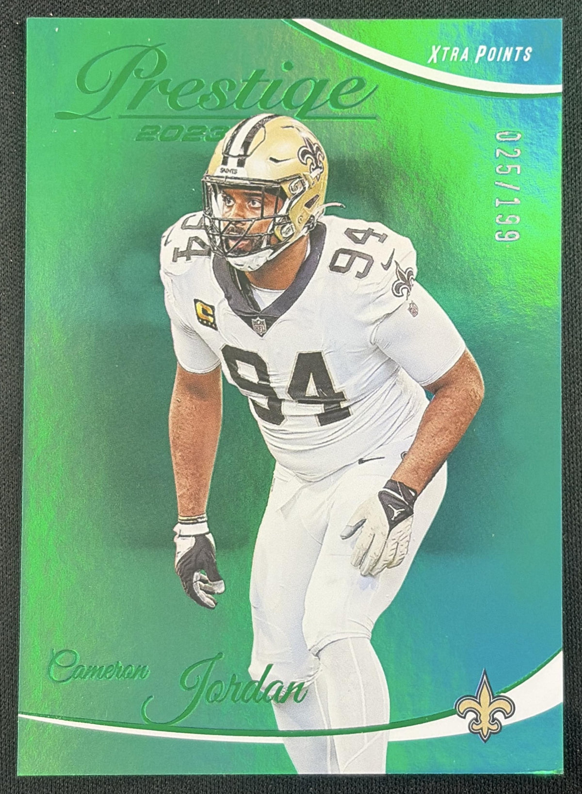 Cameron Jordan 2023 Panini Prestige Xtra Points Green /199 Saints
