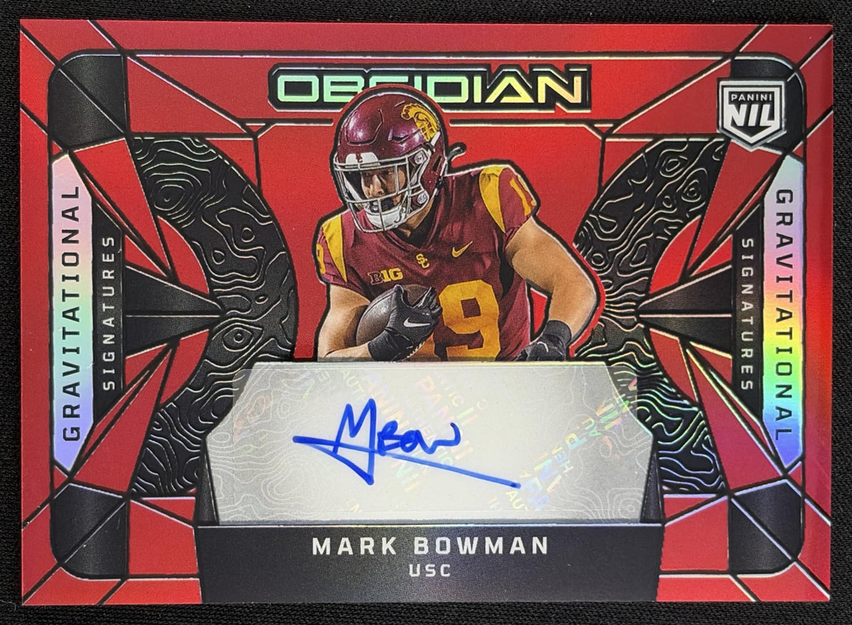 Mark Bowman 2026 Panini Obsidian Gravitational Signatures Red /99 Trojans