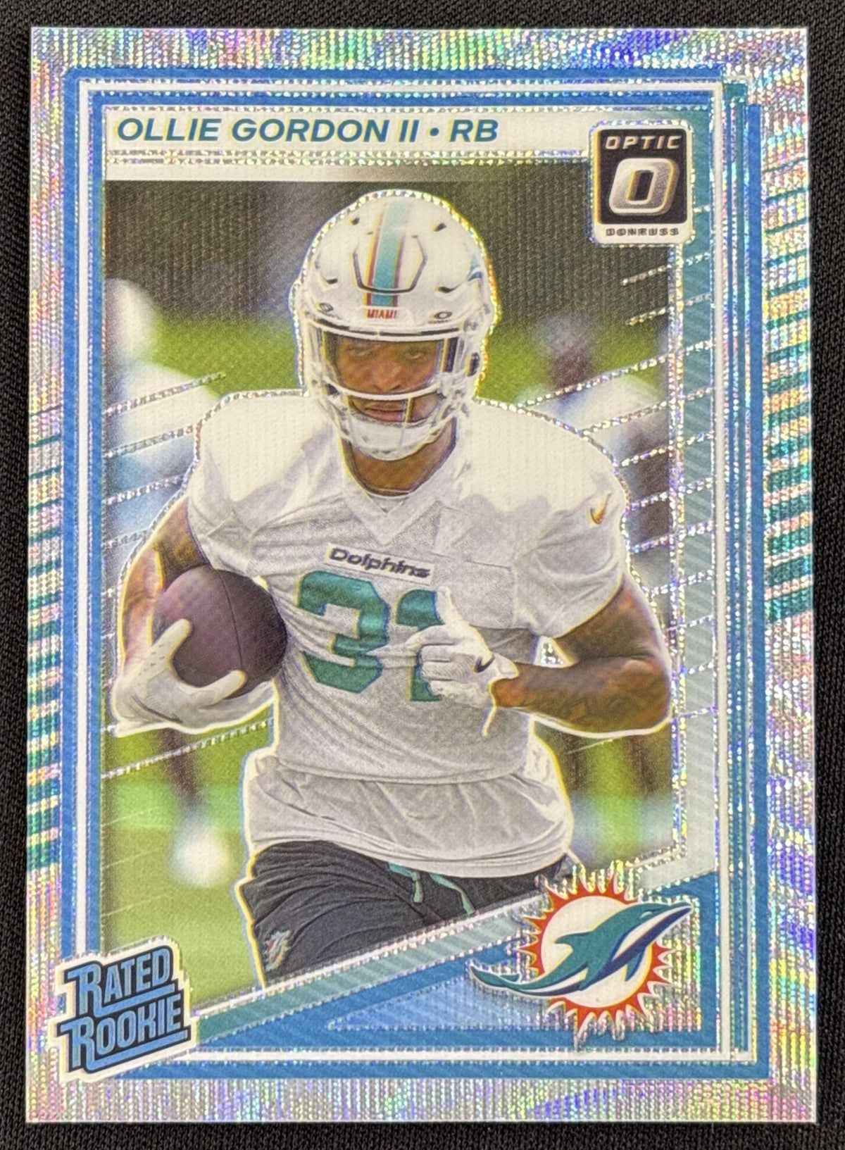 Ollie Gordon II 2025 Panini Donruss Optic Rated Rookie Wave Prizm /300 Dolphins
