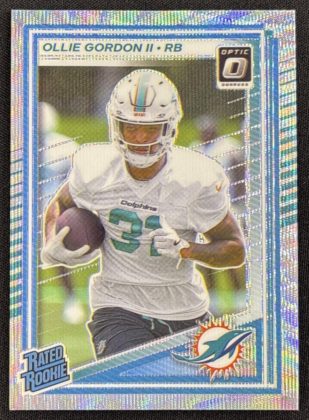 Ollie Gordon II 2025 Panini Donruss Optic Rated Rookie Wave Prizm /300 Dolphins