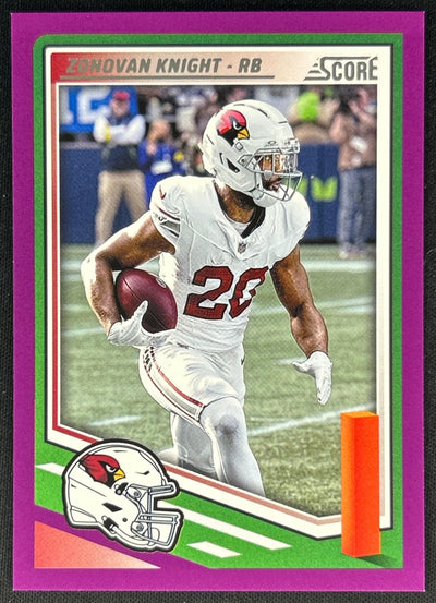 Zonovan Knight 2025 Score Purple Cardinals Sports Trading Card