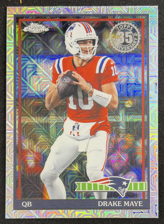 Drake Maye 2026 Topps 1991 Chrome Mojo Refractor Patriots