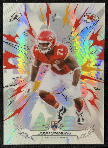 Josh Simmons 2025 Topps Resurgence Prism Refractor Chiefs