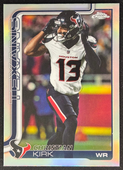 Christian Kirk 2025 Topps Chrome Refractor Texans Sports Trading Cards