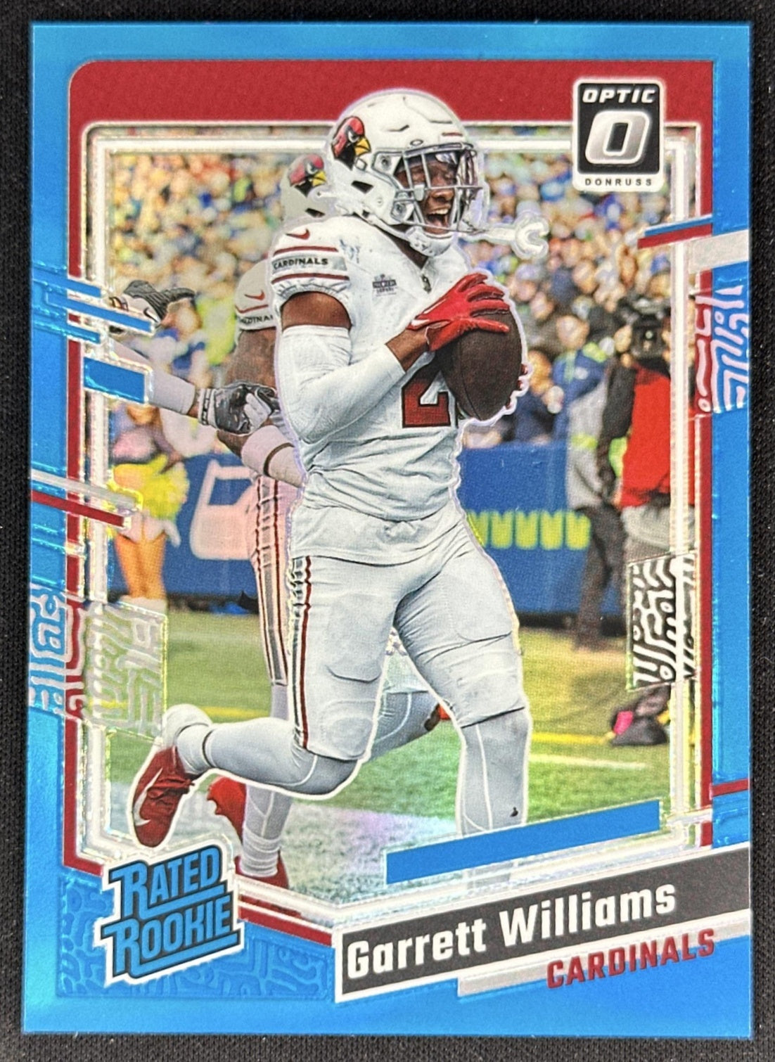 Garrett Williams 2023 Panini Donruss Optic Aqua Prizm /299 Cardinals front