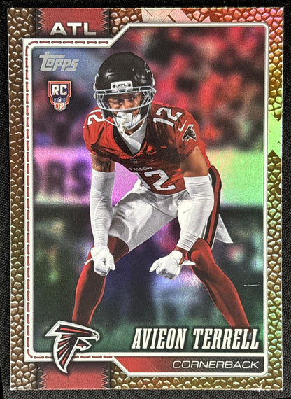 Avieon Terrell 2026 Topps Football Leather Foil Falcons