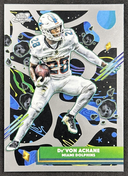 De'Von Achane 2025 Topps Cosmic Chrome Dolphins front