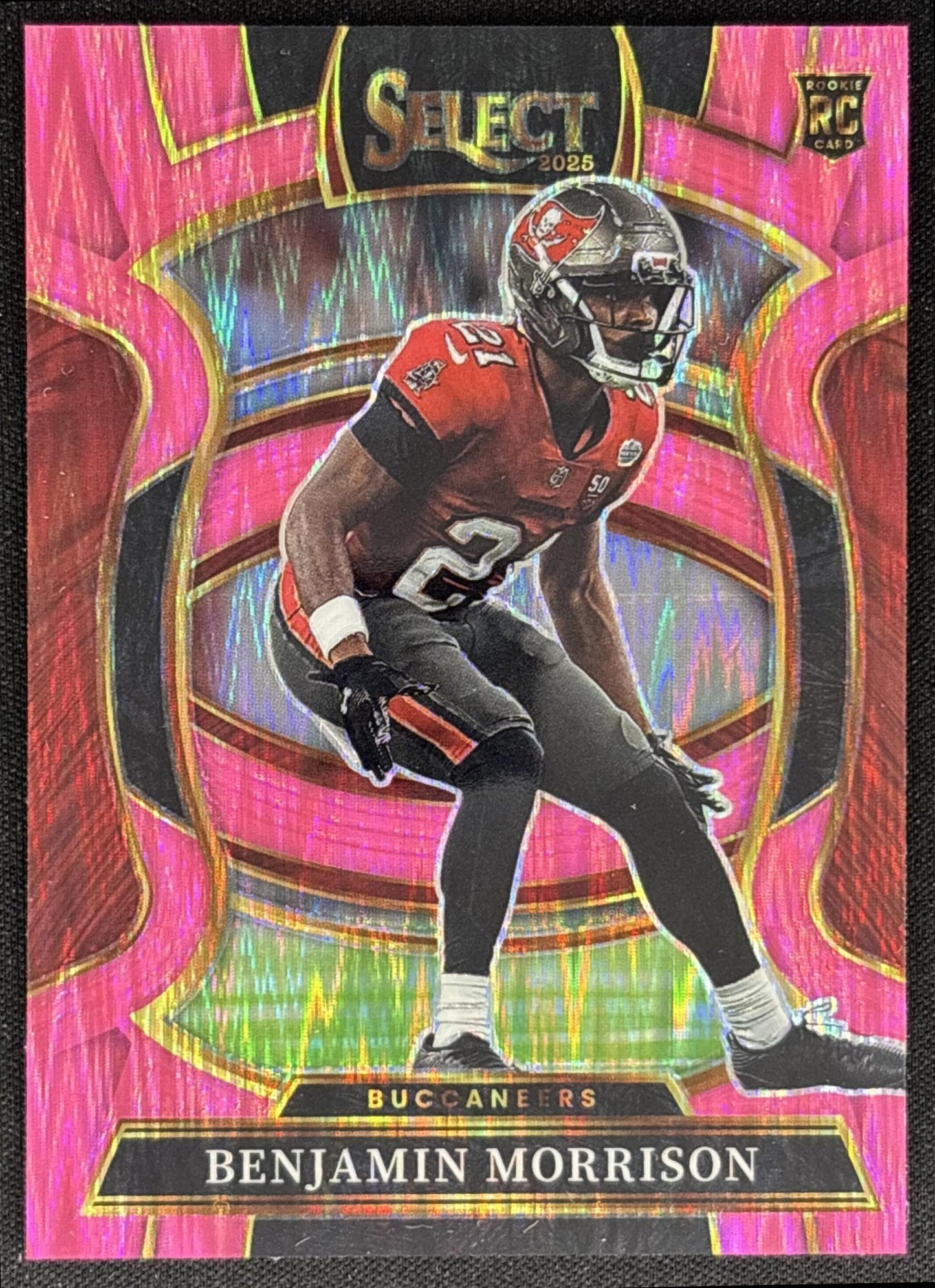 Benjamin Morrison 2025 Panini Select Concourse Pink Prizm Shock Buccaneers front