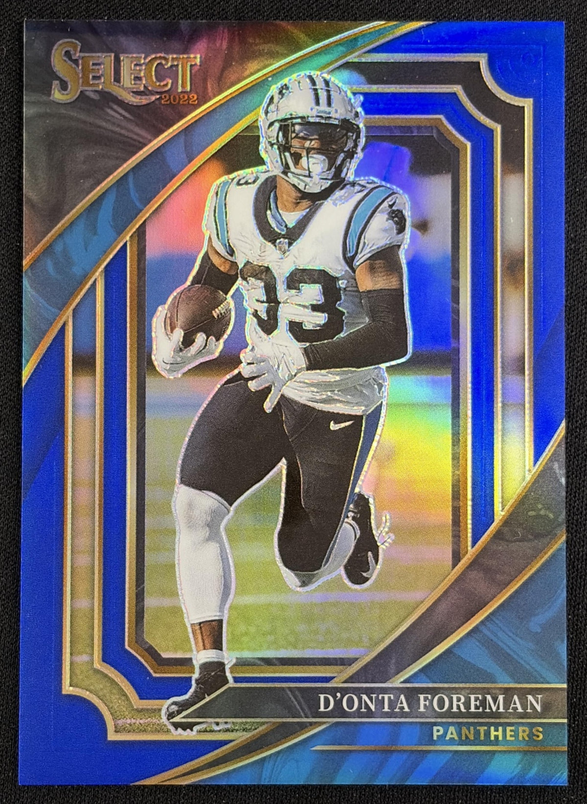 D'Onta Foreman 2022 Panini Select Blue Prizm /99 Panthers