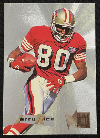 Jerry Rice 1995 Fleer Metal Silver Flashers 49ers Sports Trading Card