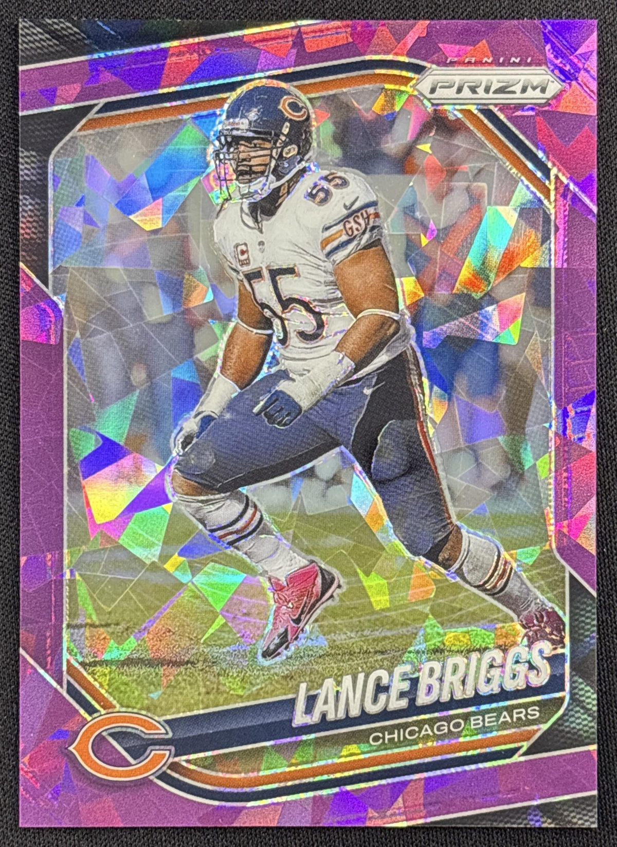 Lance Briggs 2025 Panini Prizm Purple Ice /225 Bears