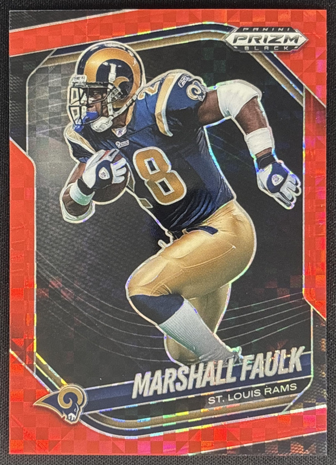 Marshall Faulk 2025 Panini Prizm Black Red Power /75 Rams Sports Trading Card
