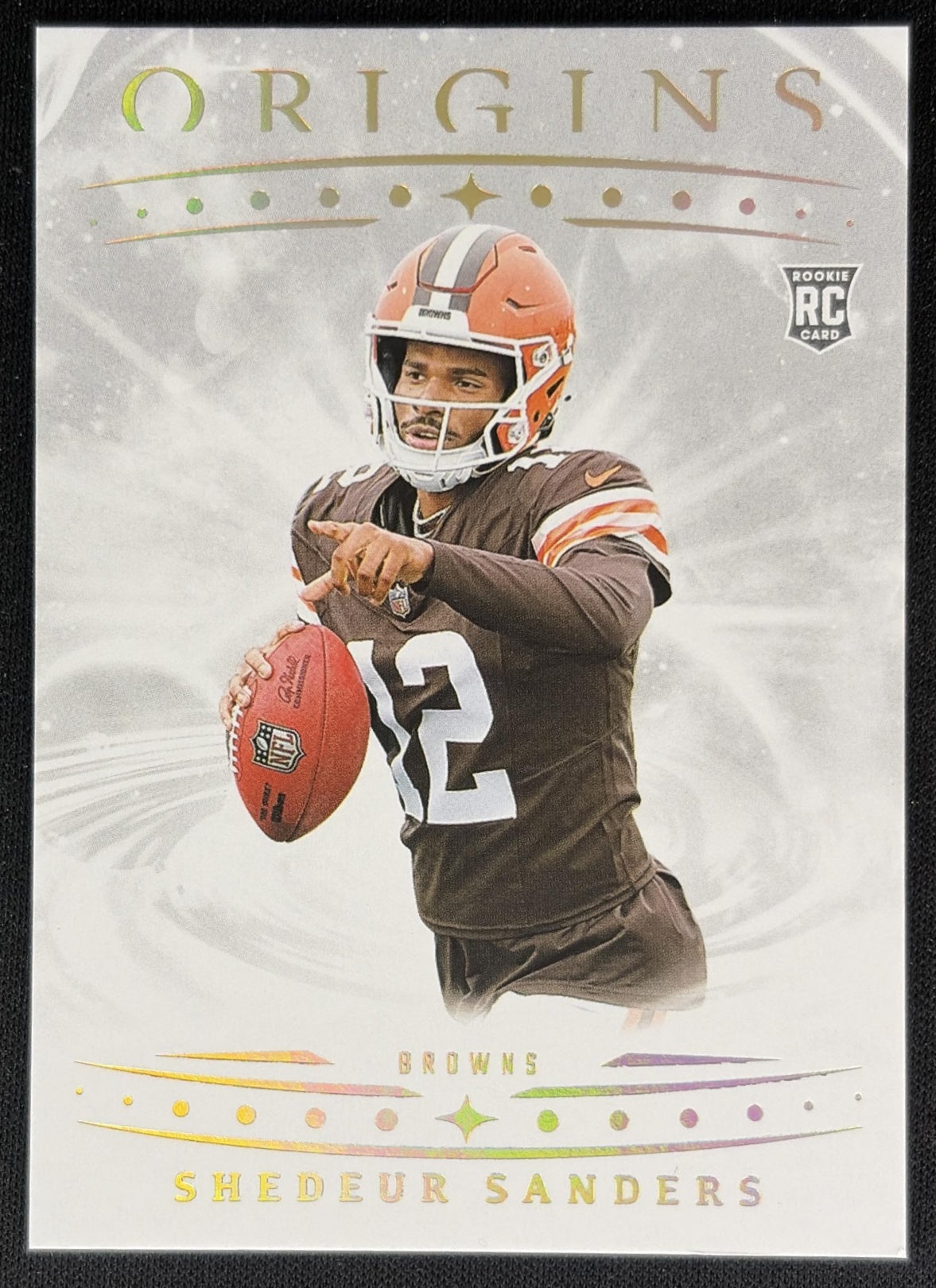 Shedeur Sanders 2025 Panini Origins Rookie Variation Browns