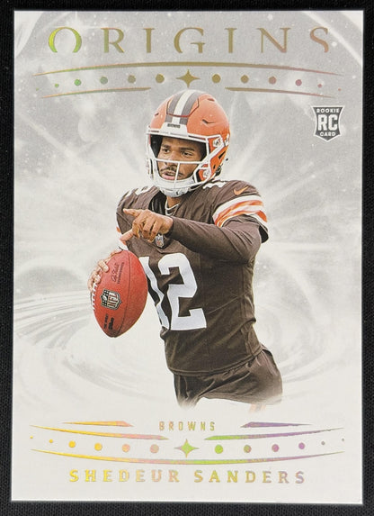Shedeur Sanders 2025 Panini Origins Rookie Variation Browns
