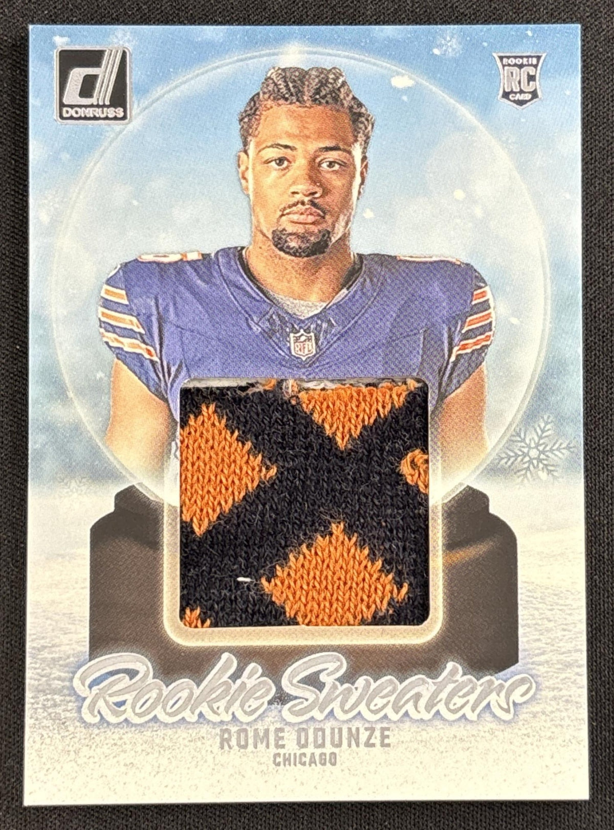 Rome Odunze 2024 Panini Donruss Rookie Holiday Sweater Bears 2 Sports Trading Card