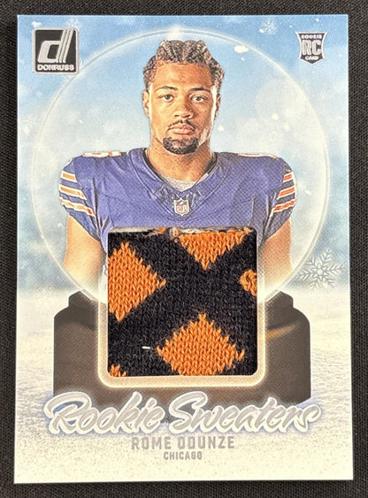 Rome Odunze 2024 Panini Donruss Rookie Holiday Sweater Bears 2 Sports Trading Card