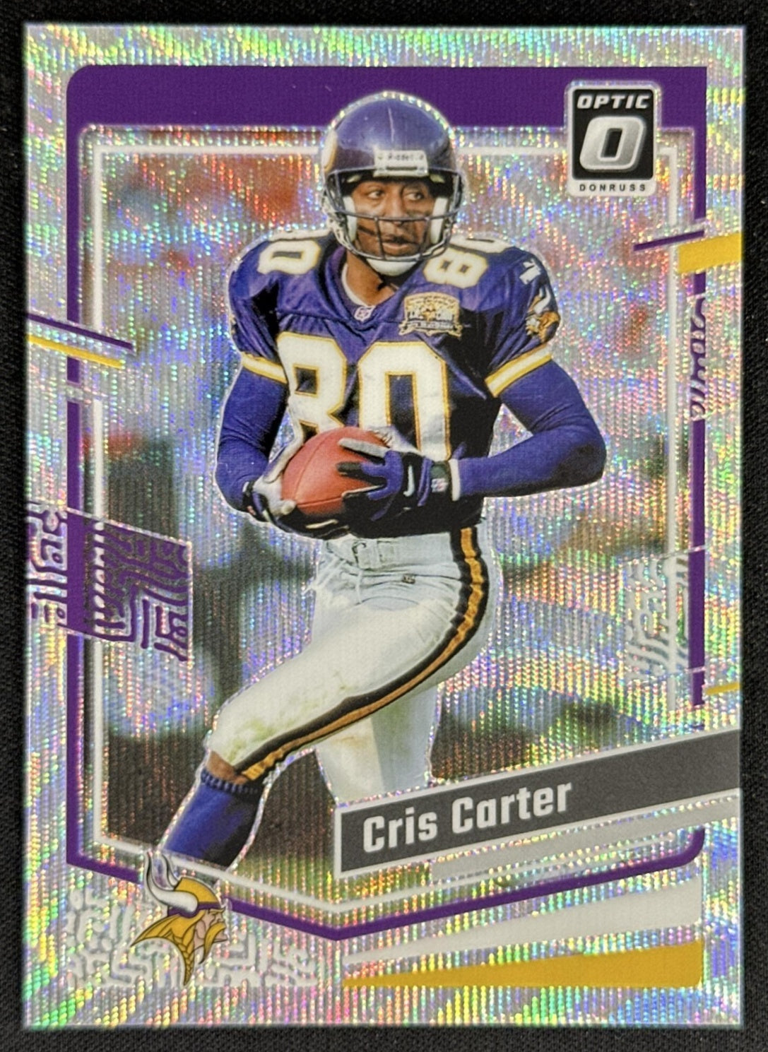 Cris Carter 2023 Panini Donruss Optic Wave Prizm /300 Vikings