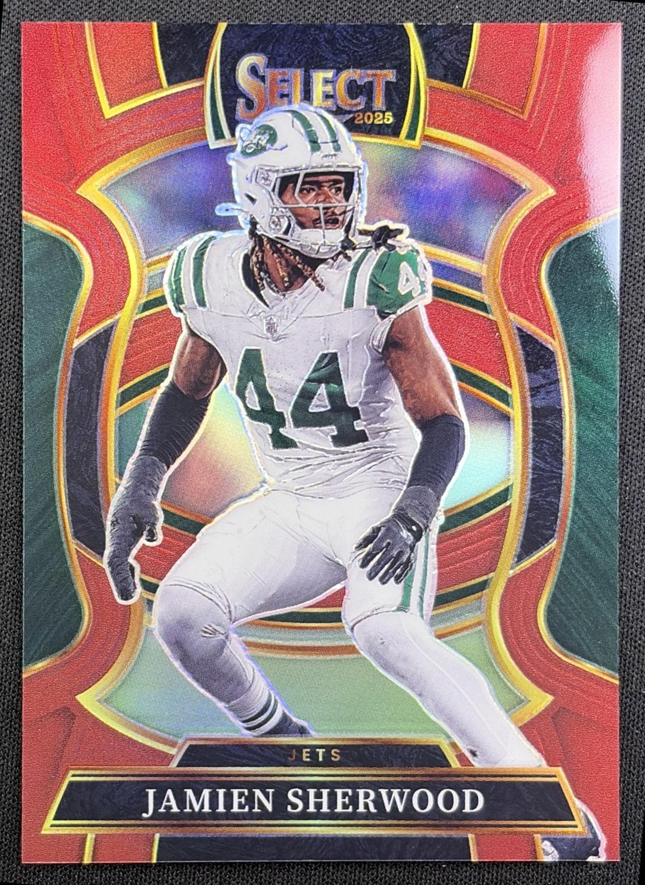 Jamien Sherwood 2025 Panini Select Concourse Maroon Prizm /149 Jets front