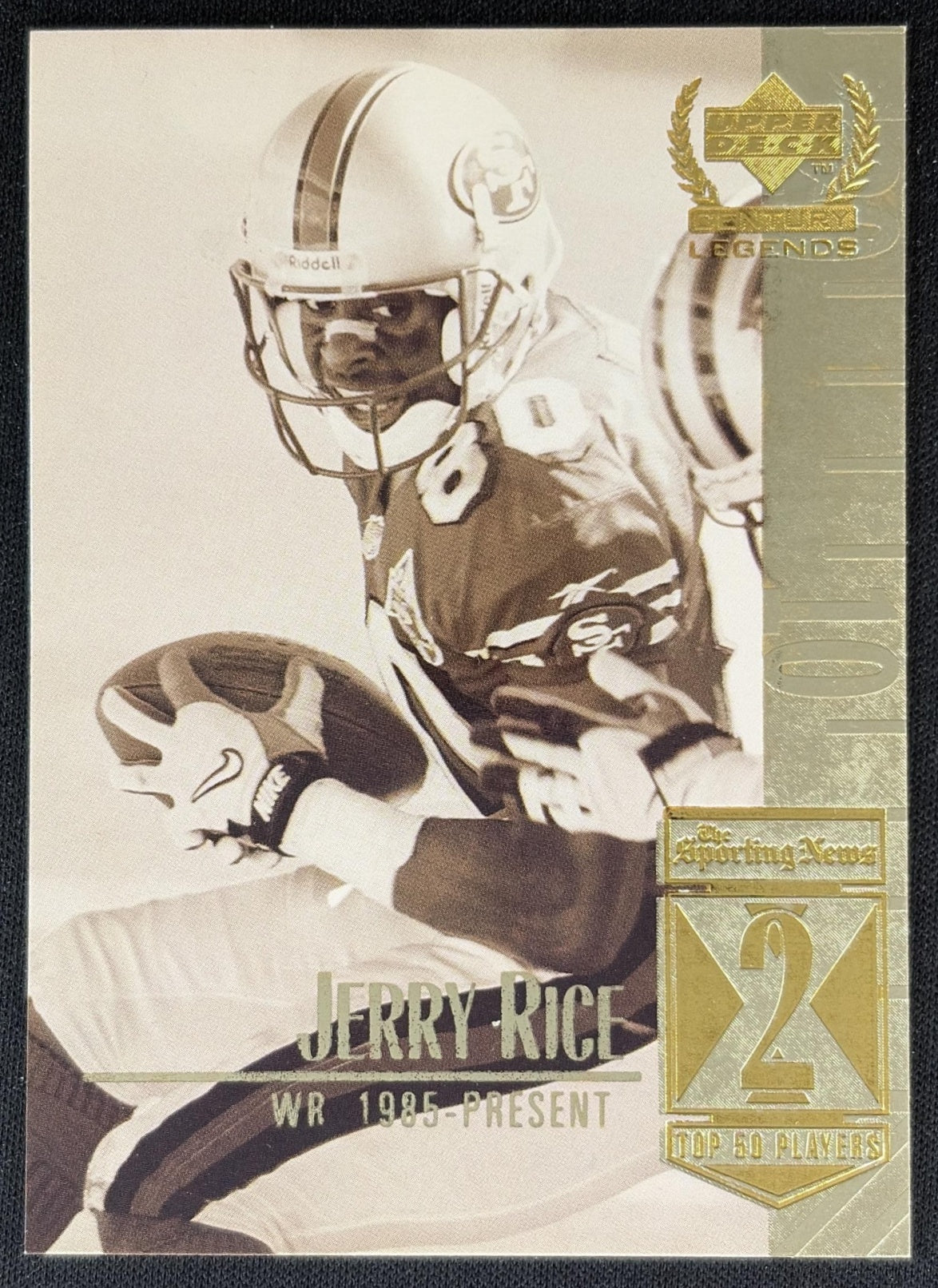 Jerry Rice 1999 Upper Deck Century Legends 49ers Sports Trading Cards