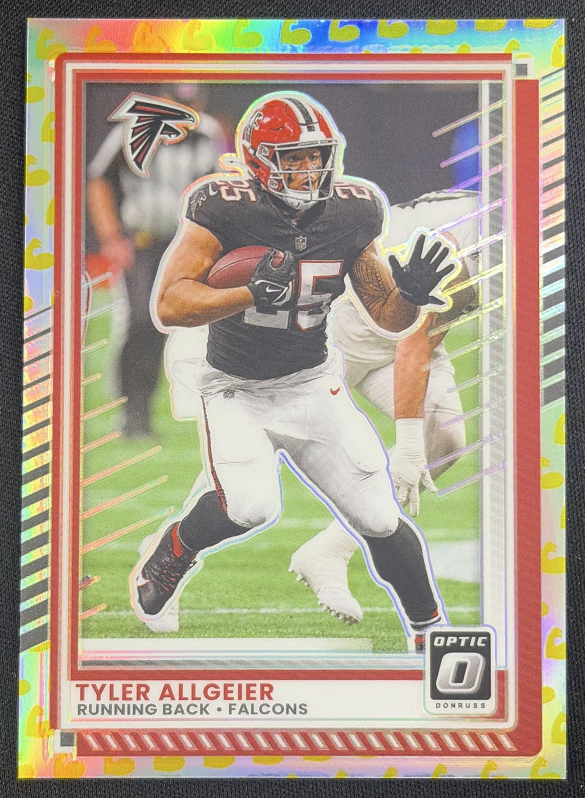 Tyler Allgeier 2025 Panini Donruss Optic Flex Prizm /199 Falcons