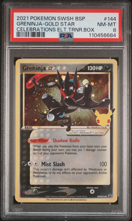 Greninja V 2021 Sword & Shield Fusion Strike PSA 8 - Front