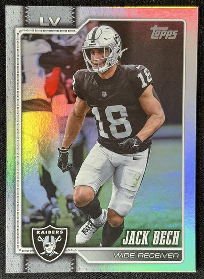 Jack Bech 2026 Topps Rainbow Foil Raiders front